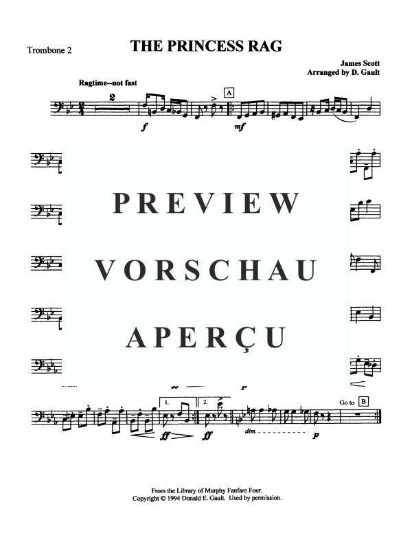 Produktgalerie: Seite 10 von 10 The Princess Rag, , Blechbläserquartett