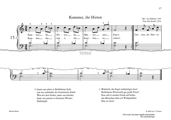 Produktgalerie: Seite 1 von 1 Kommet, ihr Hirten, German Folk Song, Gesang, Klavier