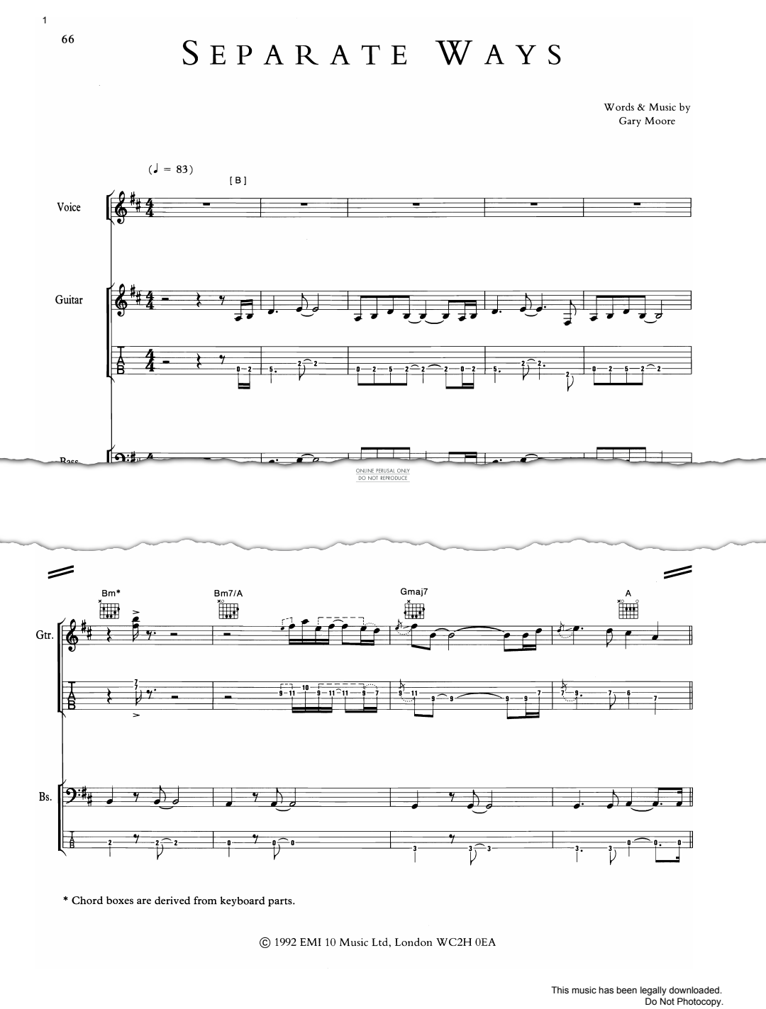 gallery: Separate Ways, Gary Moore