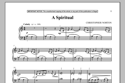 Product gallery: Page 1 of 1 A Spiritual, Christopher Norton