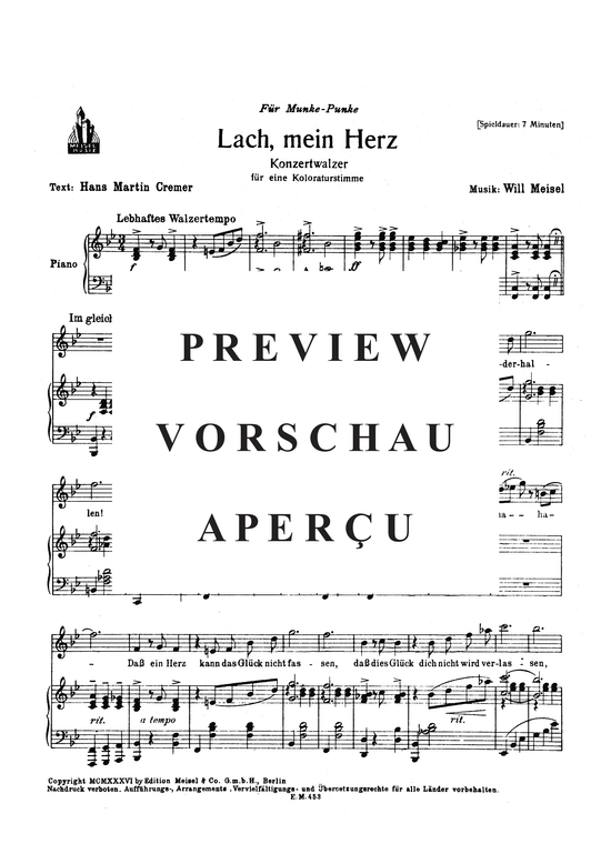 Produktgalerie: Seite 3 von 9 Lach mein Herz, , Klavier und Gesang