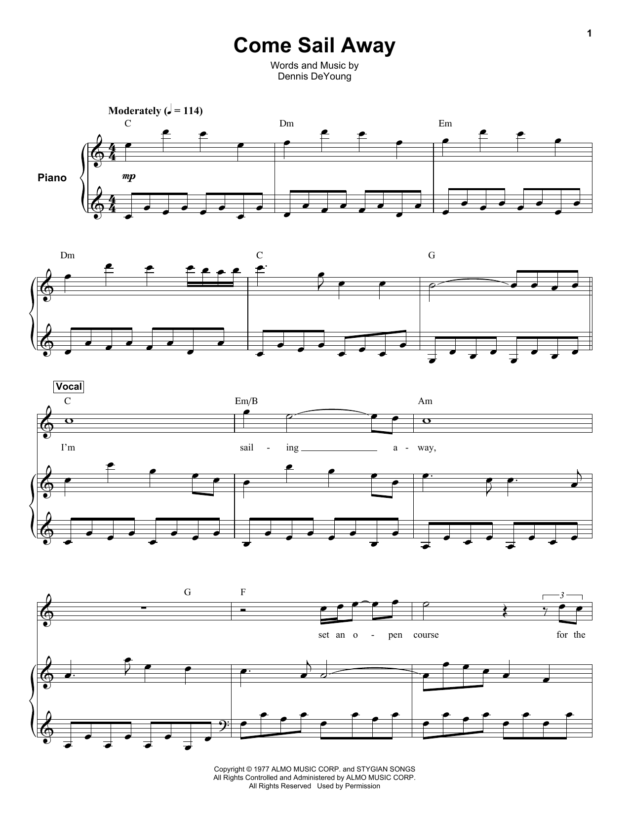 Product gallery: Page 1 of 1 Come Sail Away, Styx