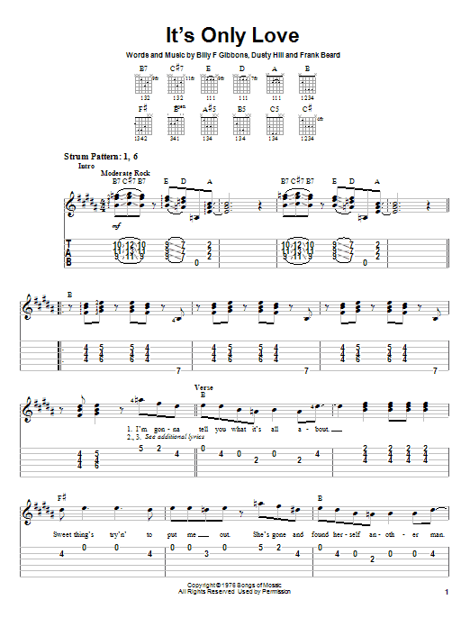 Product gallery: Page 1 of 1 It's Only Love, ZZ Top