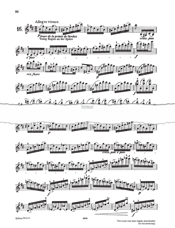 Produktgalerie: Seite 1 von 1 Etude 16 Allegro vivace (from 'Etudes Brilliantes Op.73'), Charles Dancla, Violine