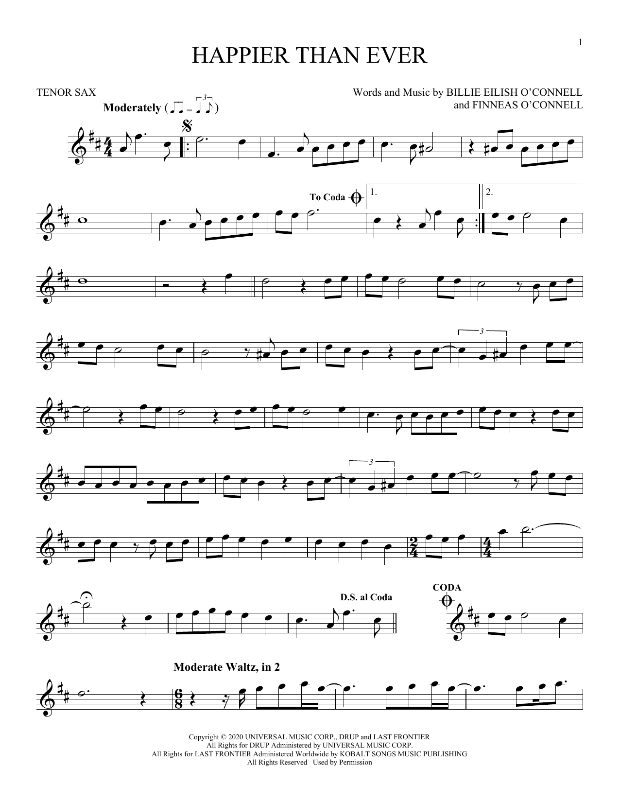 Product gallery: Page 1 of 1 Happier Than Ever, Billie Eilish