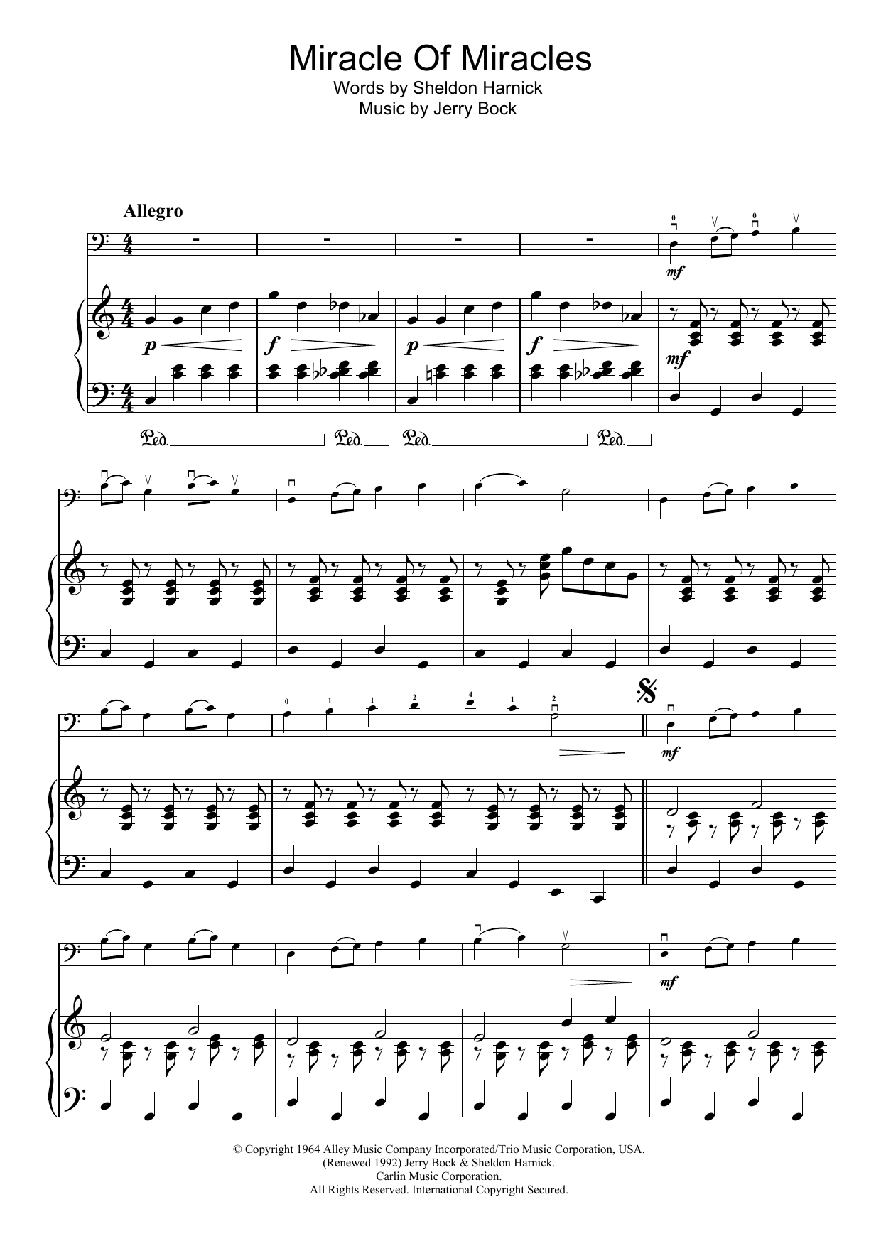 Produktgalerie: Seite 1 von 1 Miracle Of Miracles (from Fiddler On The Roof), Jerry Bock, Violoncello