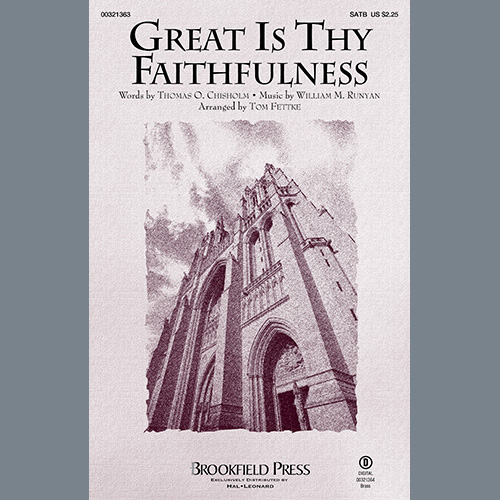 cover: Great Is Thy Faithfulness (arr. Tom Fettke), Thomas O. Chisholm and William M. Runyan, Chor
