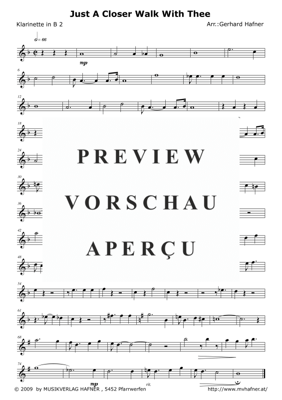 Product gallery: Page 7 of 9 Just A Closer Walk With Thee, , (Clarinet Quintet)