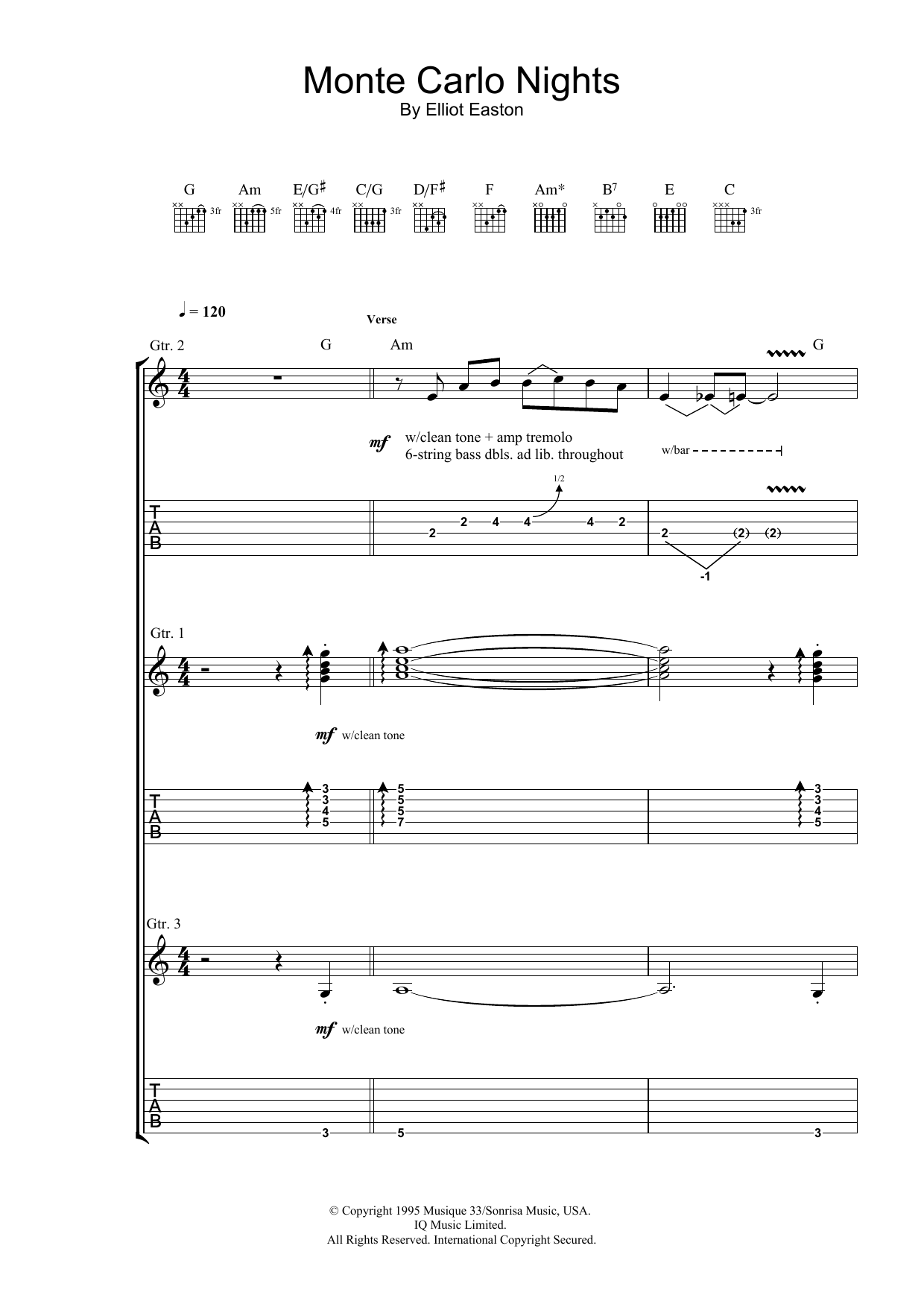 Product gallery: Page 1 of 1 Monte Carlo Nights (from Jackie Brown), Elliot Easton