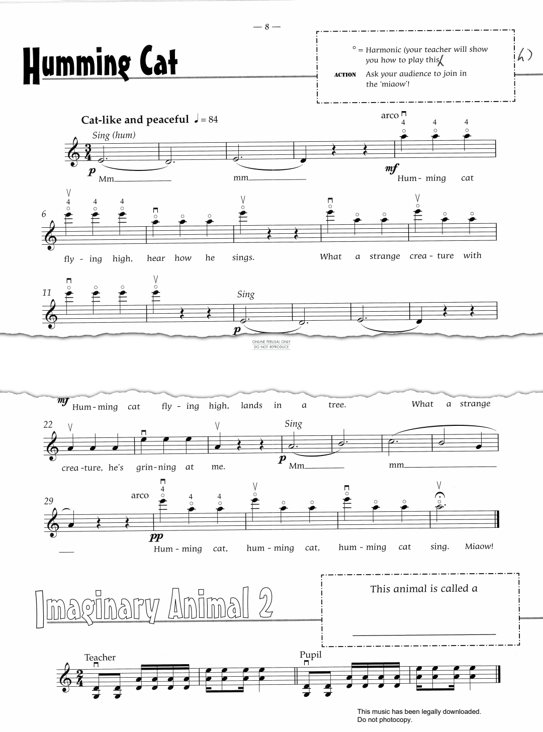 Produktgalerie: Seite 1 von 1 Humming Cat, Pam Wedgwood, Klavier, Violine