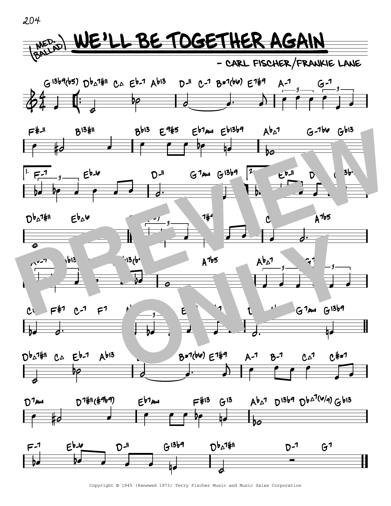 Produktbild zu: We'll Be Together Again (arr. David Hazeltine)