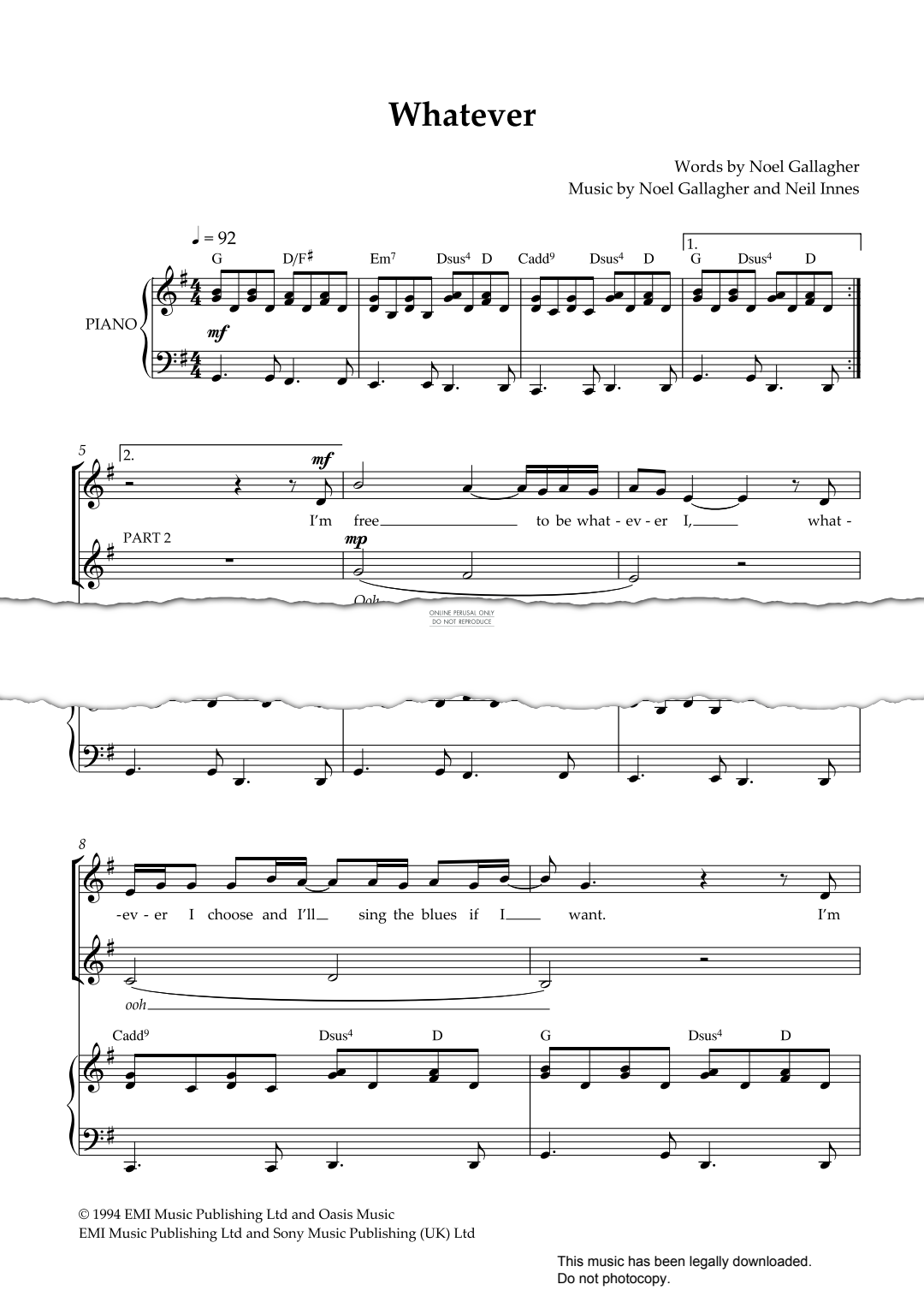 Produktgalerie: Seite 1 von 1 Whatever, , Chor, Klavier