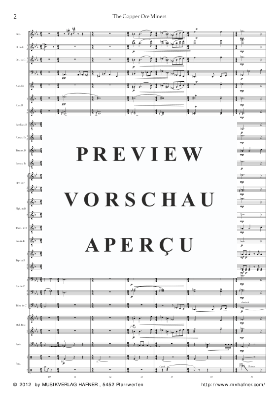 Product gallery: Page 7 of 11 The Copper Ore Miners, , (large wind orchestra)