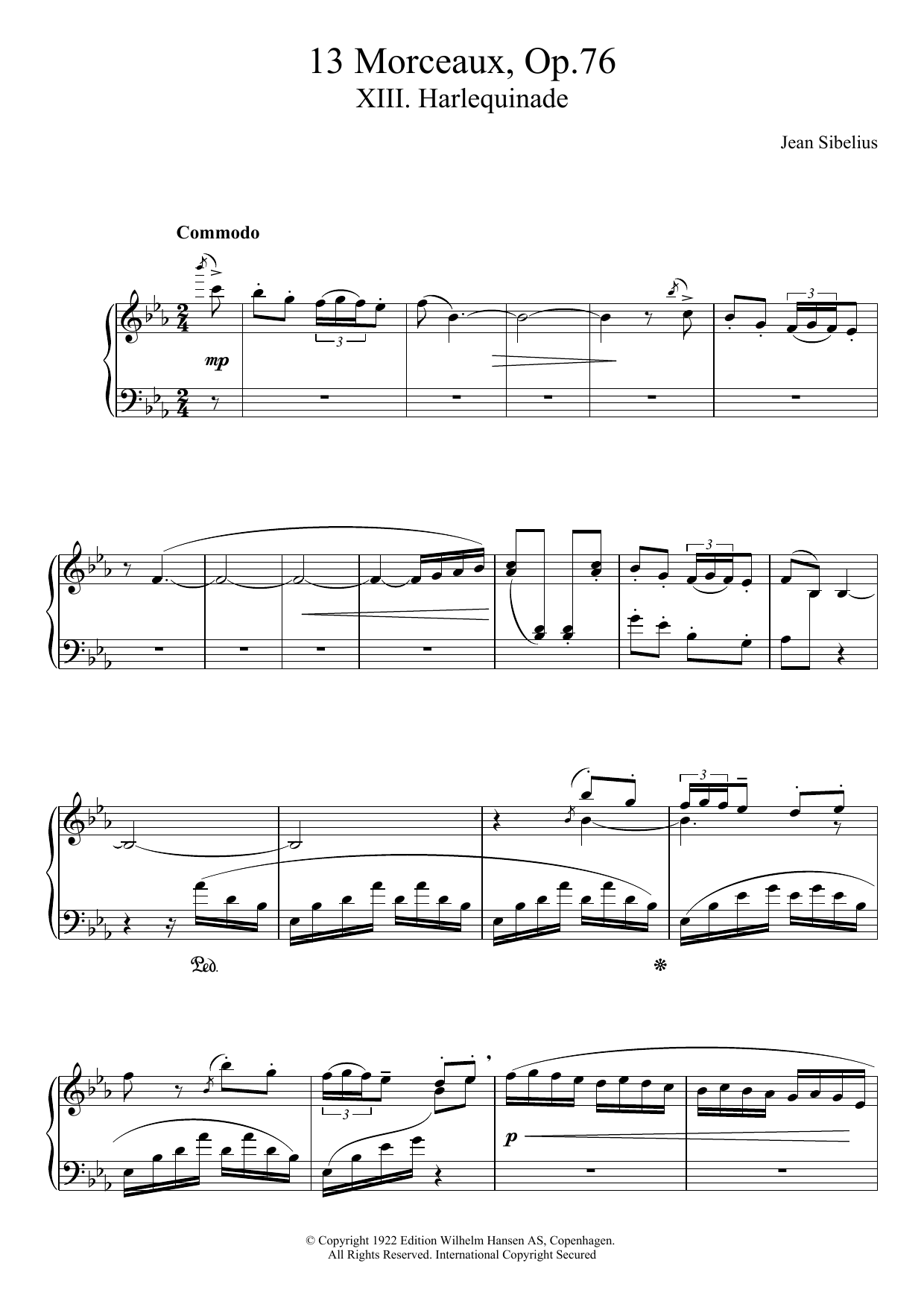 Product picture to: 13 Morceaux, Op.76 - XIII. Harlequinade
