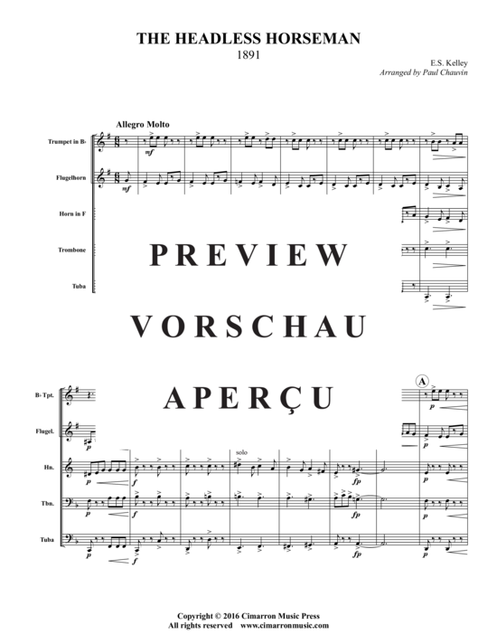 Produktgalerie: Seite 3 von 21 The Headless Horseman , , (Blechbläserquintett)