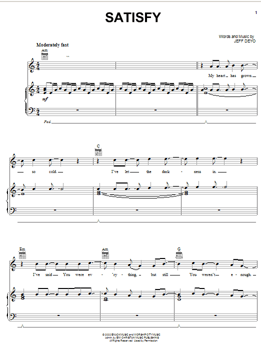 Product picture to:  Satisfy - Jeff Deyo