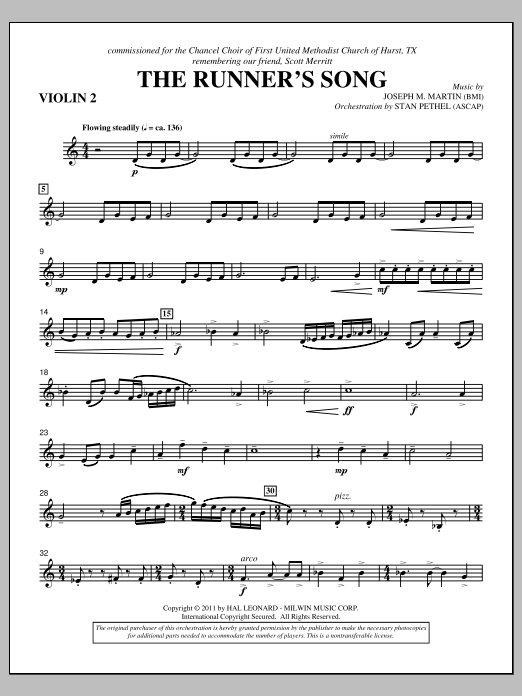 Produktbild zu: The Runner's Song - Violin 2