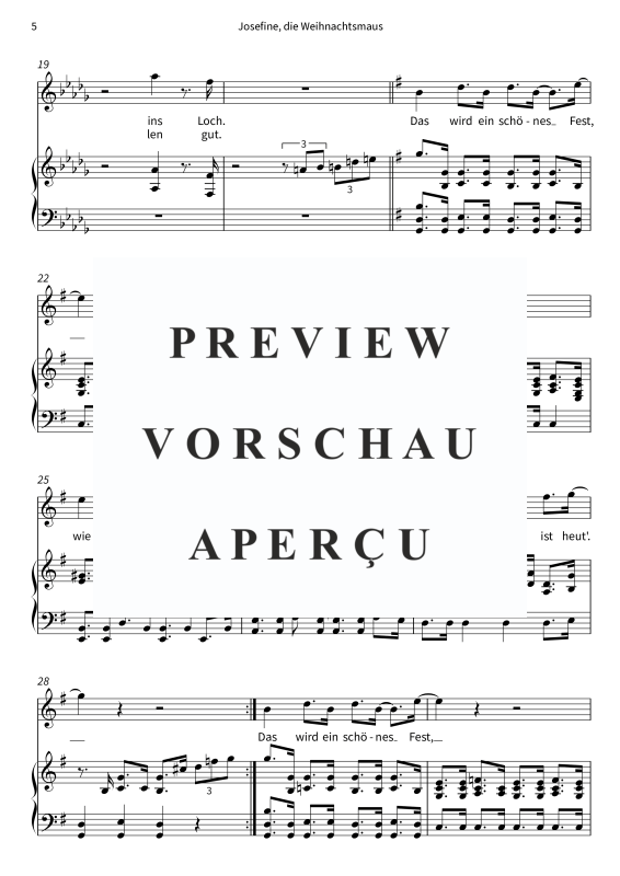 Produktgalerie: Seite 7 von 8 Josefine, die Weihnachtsmaus, , Gesang und Klavier