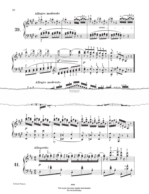 Produktgalerie: Seite 1 von 1 Study (Op. 821, No.39), Carl Czerny, Klavier
