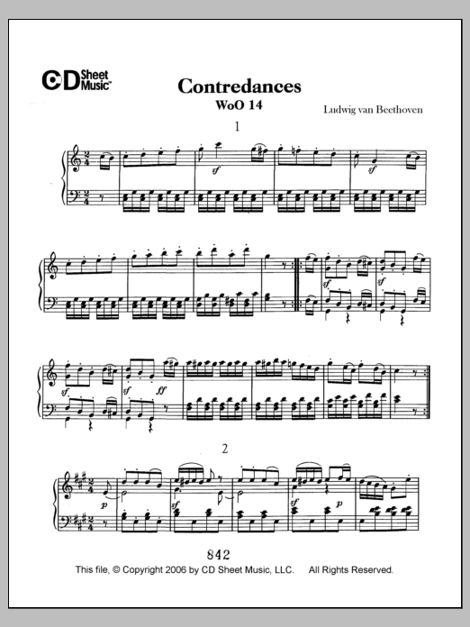 Produktbild zu:  Contradances, Woo 14 - Ludwig van Beethoven
