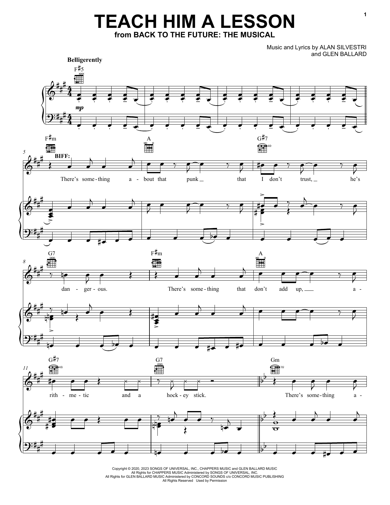Produktbild zu: Teach Him A Lesson (from Back To The Future: The Musical)
