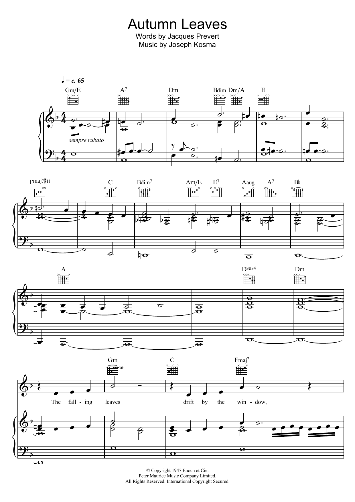 Produktgalerie: Seite 1 von 1 Autumn Leaves, Bob Dylan, Gesang, Gitarre, Klavier