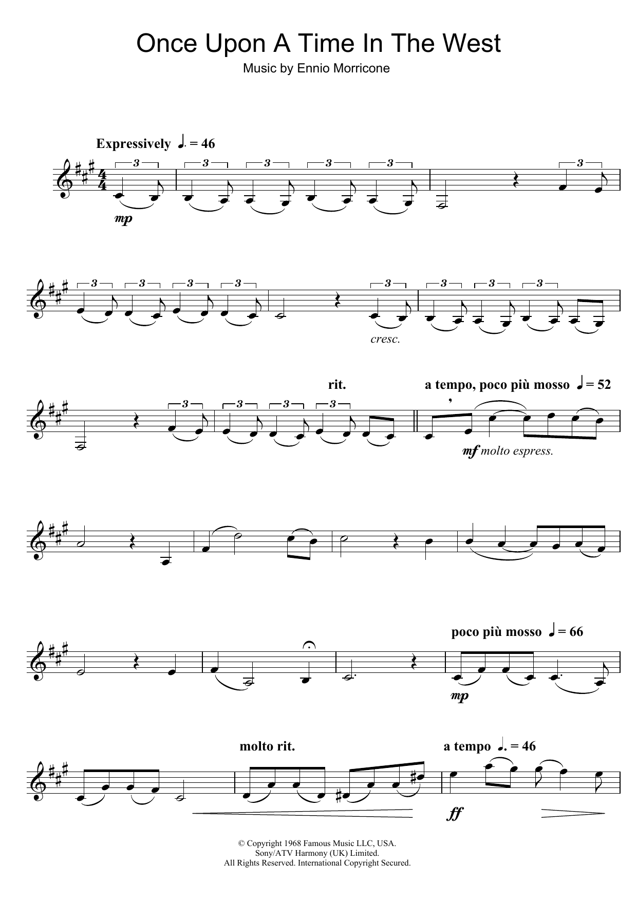 Product gallery: Page 1 of 1 Once Upon A Time In The West (Theme), Ennio Morricone