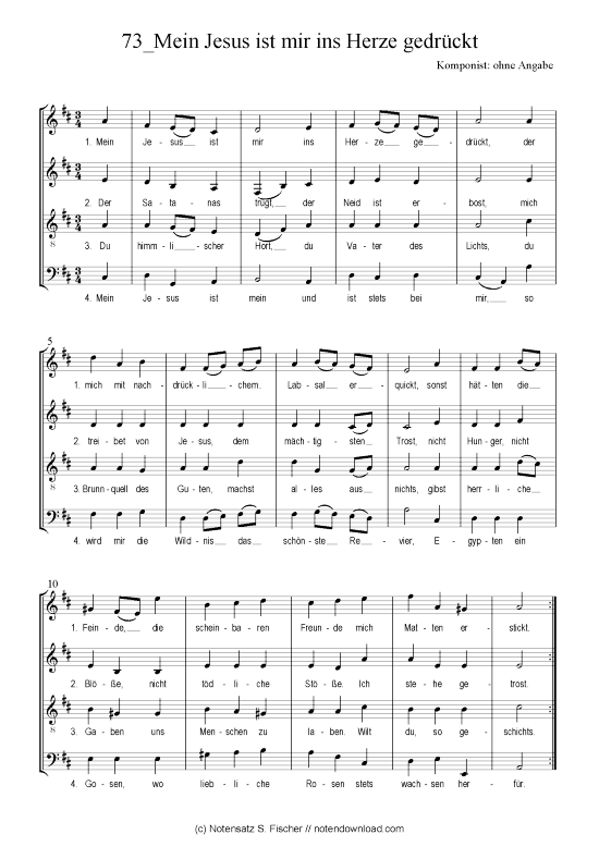 Product picture to: Mein Jesus ist mir ins Herze gedrückt 