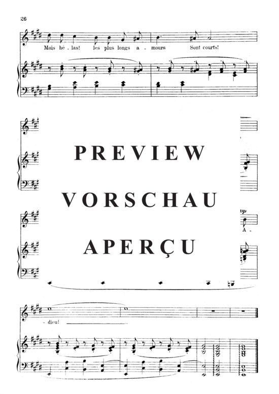 Product gallery: Page 4 of 4 Poème d'un jour (Adieu) Op.21 No.3, , Medium Voice and Piano