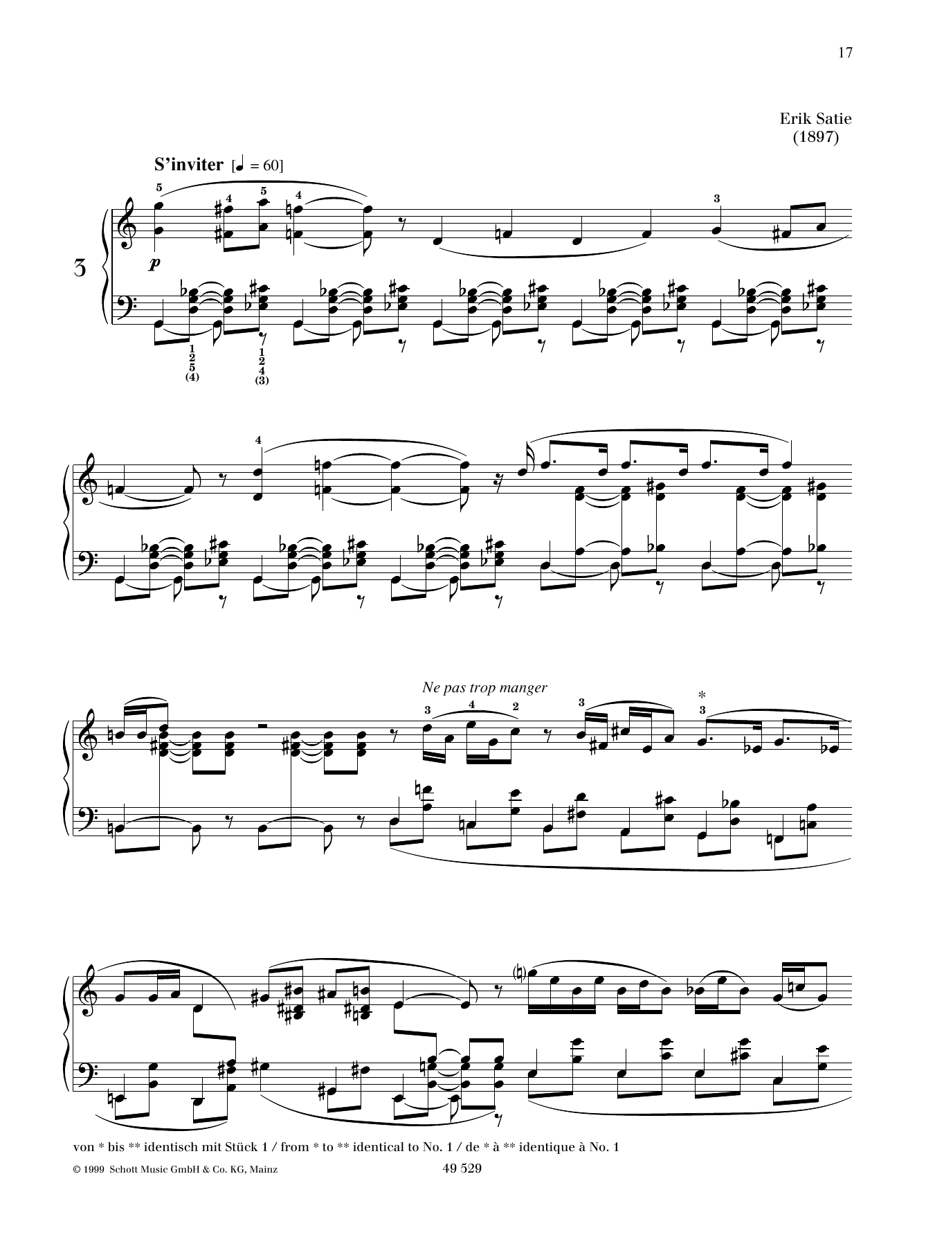 Product gallery: Page 1 of 1 Air a faire fuir No. 3, Erik Satie