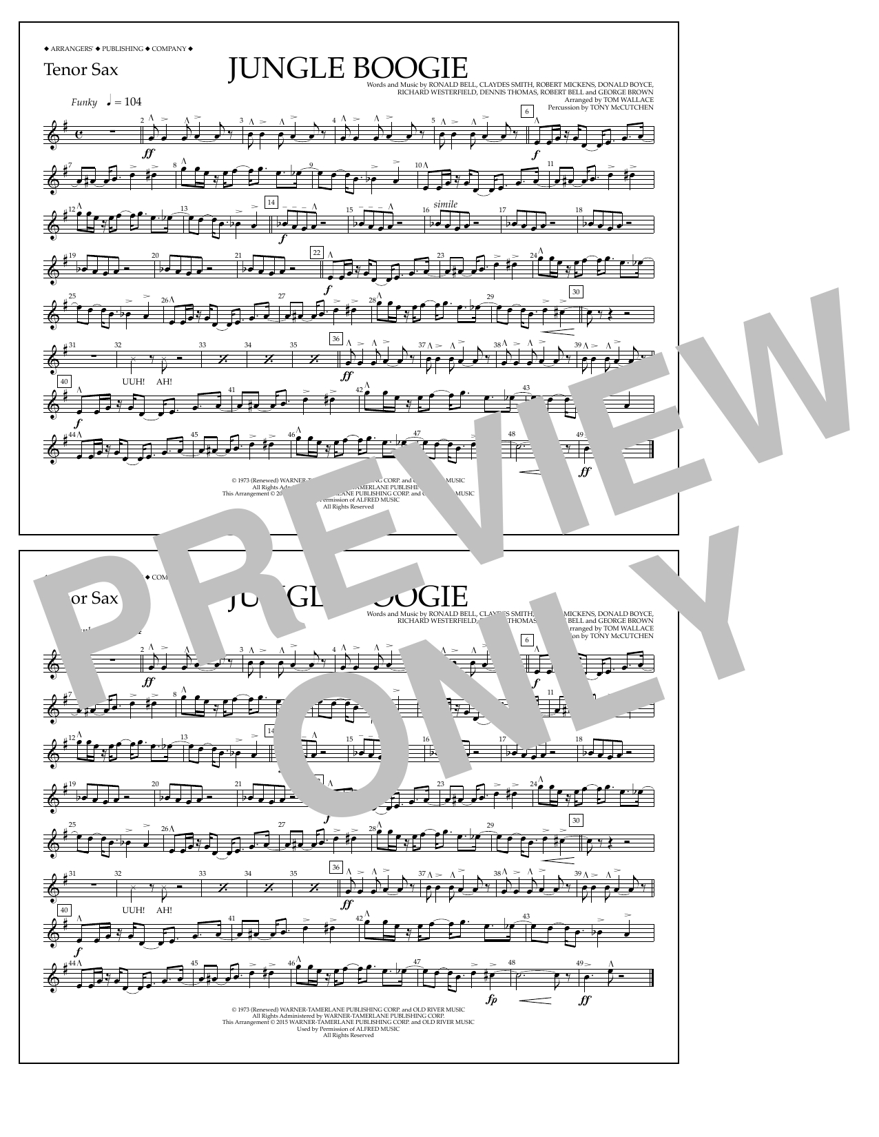 Produktbild zu: Jungle Boogie - Tenor Sax