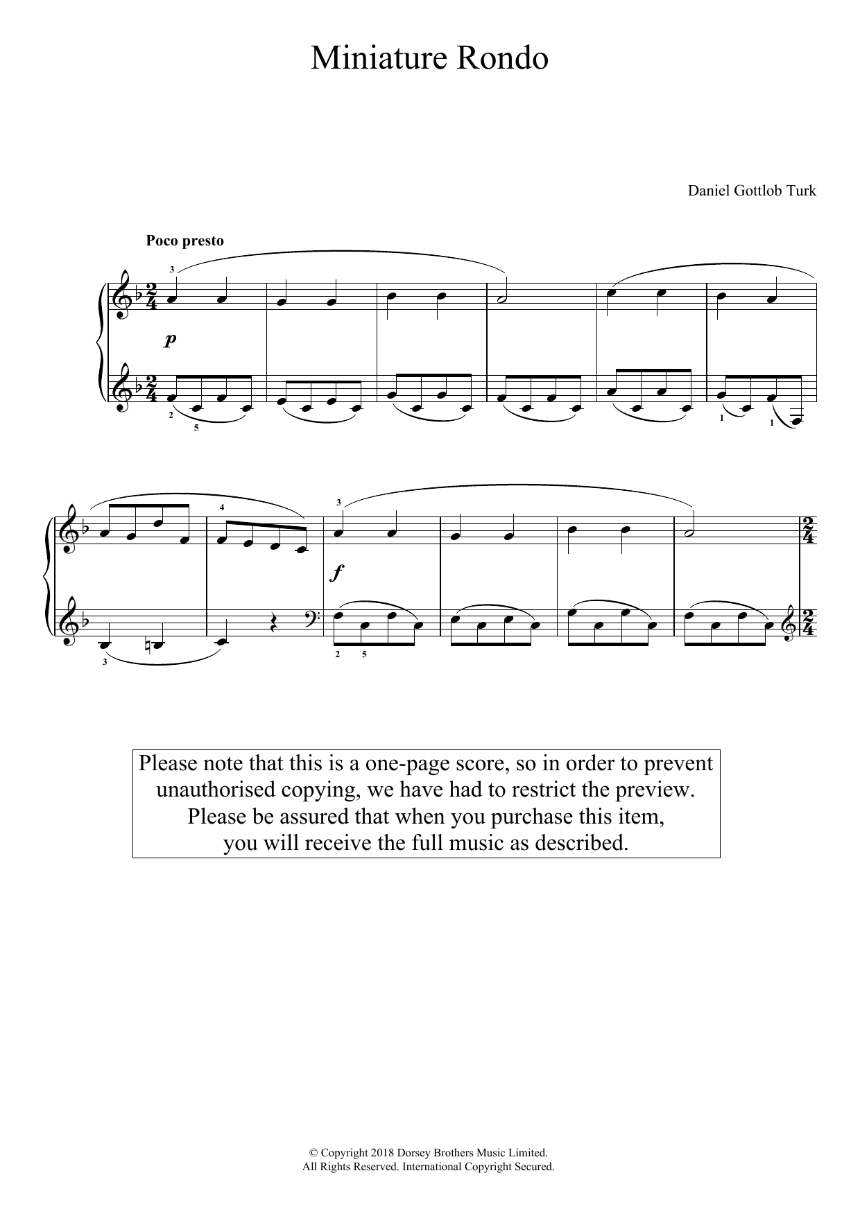 Produktbild zu: Miniature Rondo