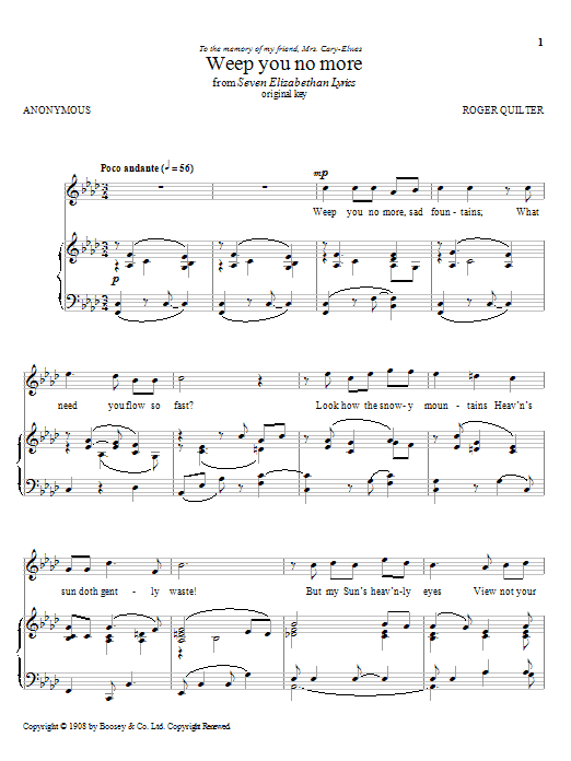 Produktbild zu: Weep You No More