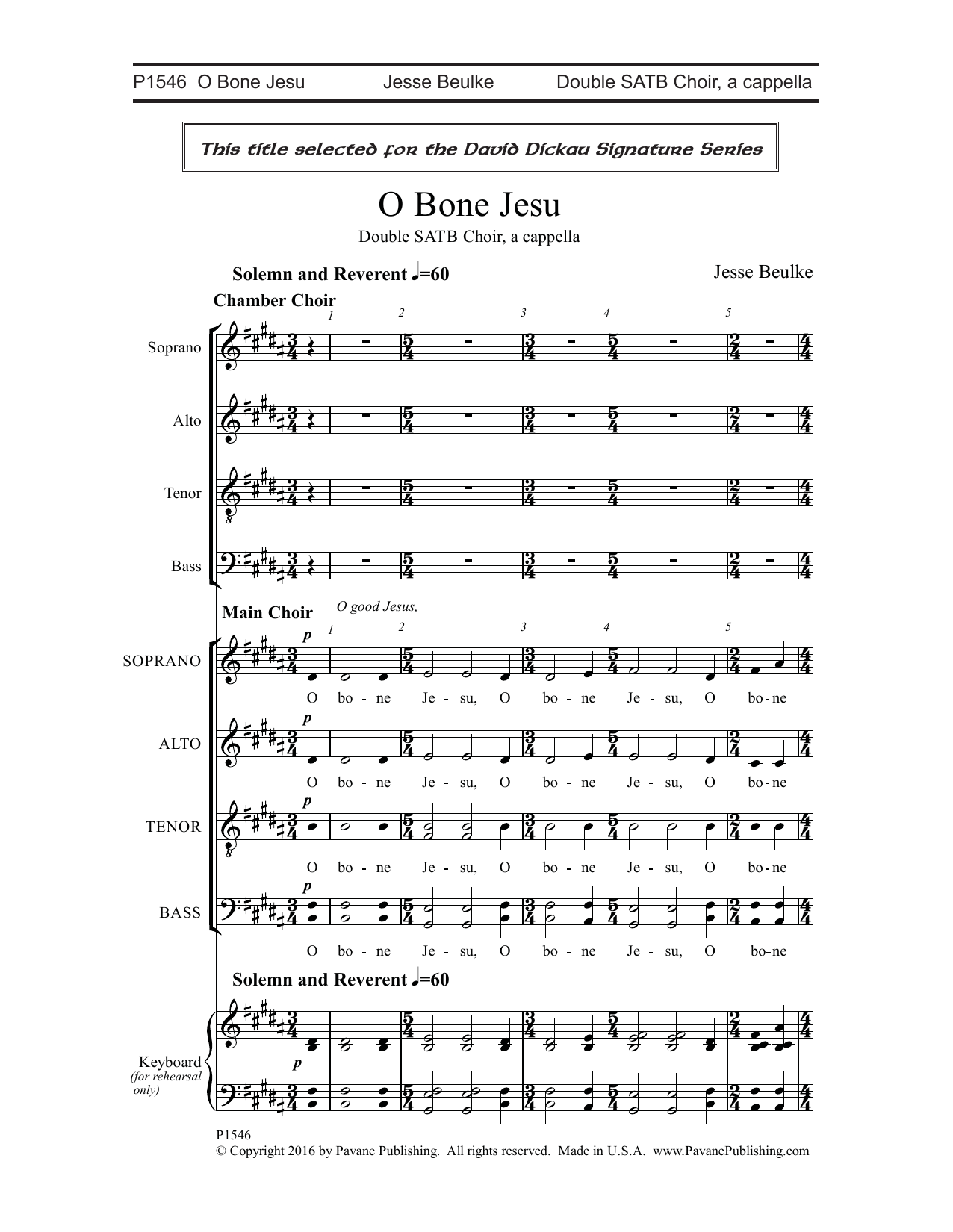Produktbild zu: O Bone Jesu