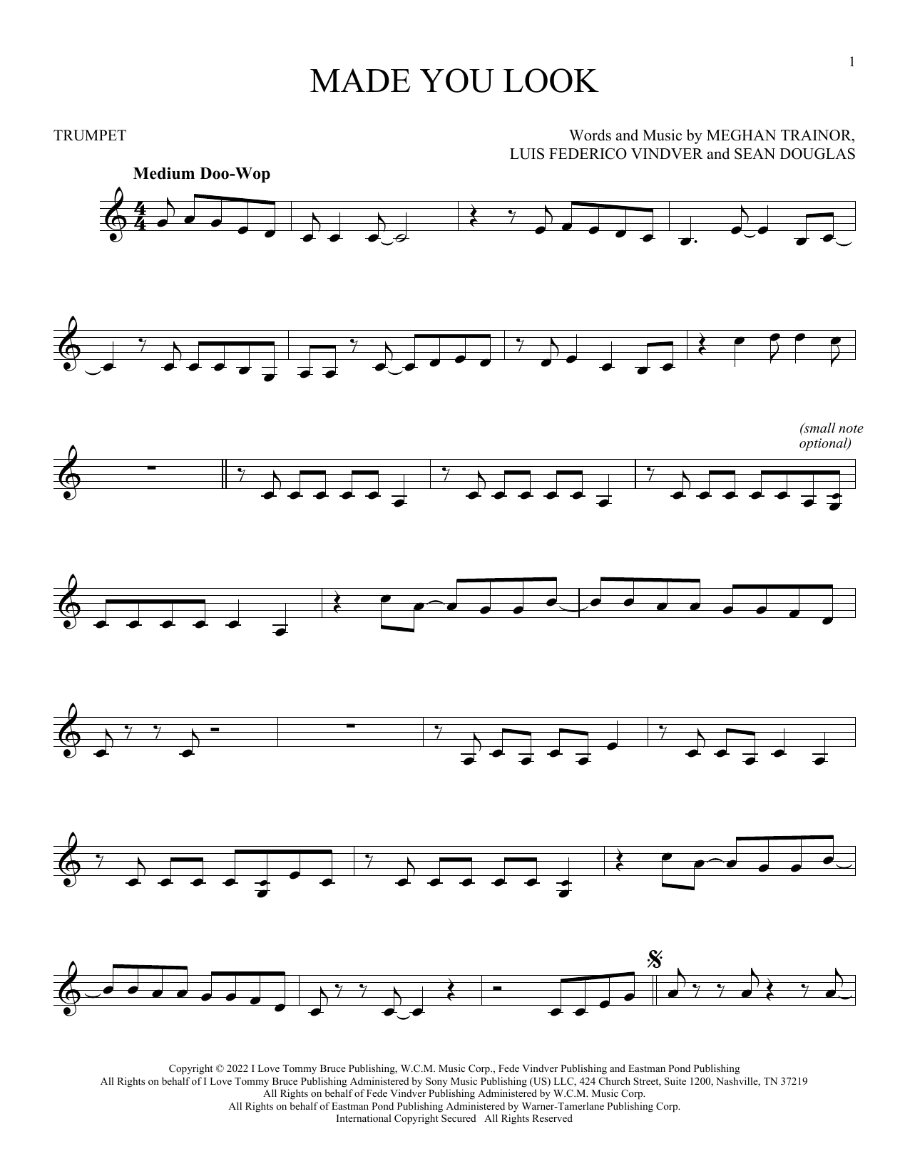 Produktgalerie: Seite 1 von 1 Made You Look, Meghan Trainor, Trompete