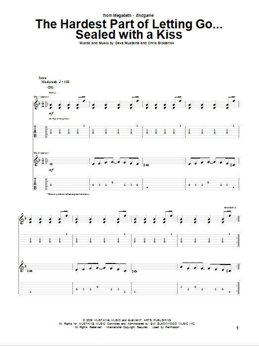 Produktgalerie: Seite 1 von 1 The Hardest Part Of Letting Go...Sealed With A Kiss, Megadeth, Gitarre