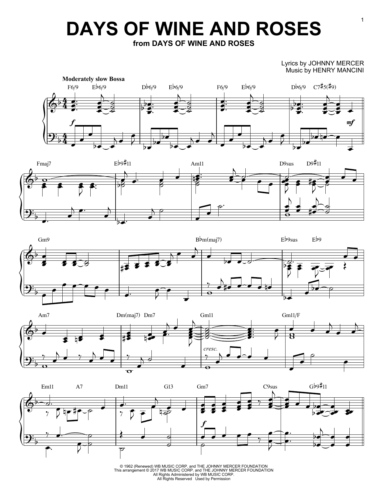 Product gallery: Page 1 of 1 Days Of Wine And Roses [Jazz version], Johnny Mercer
