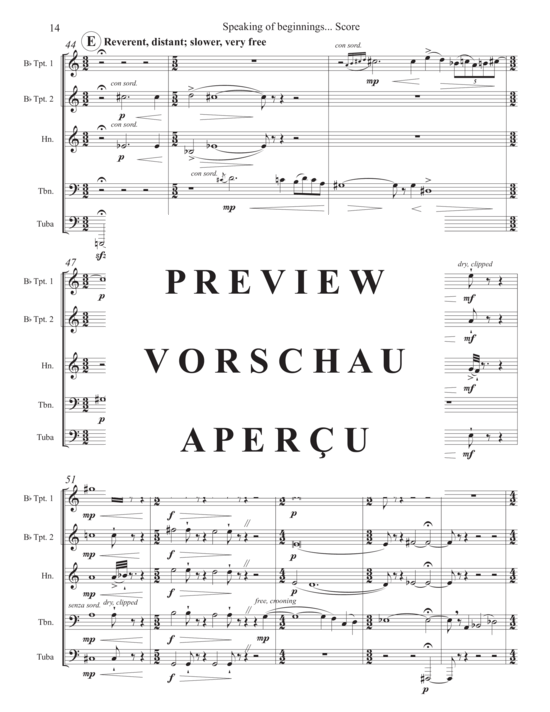 Produktgalerie: Seite 16 von 21 Speaking of Beginnings... , , (Blechbläser Quintett)