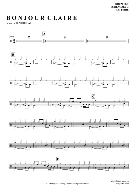 Product picture to: Bonjour ClaireTraditional