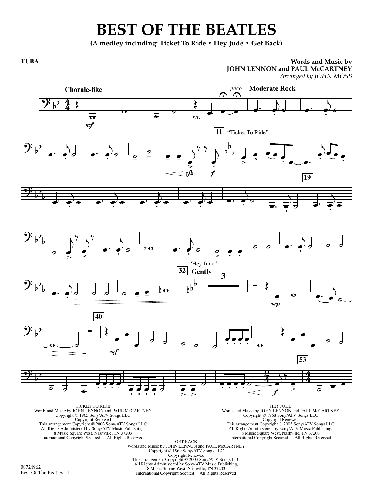 Produktgalerie: Seite 1 von 1 Best of the Beatles - Tuba, John Moss, Ensemble