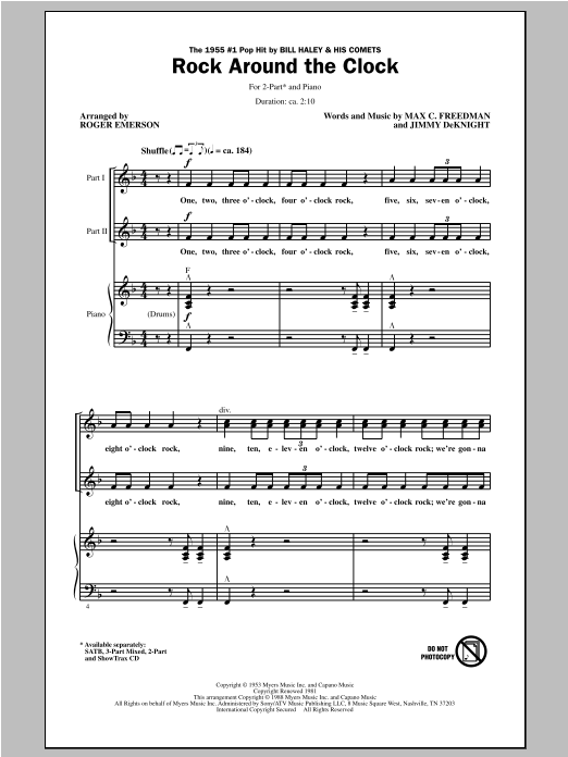 Product picture to: Rock Around The Clock (arr. Roger Emerson)