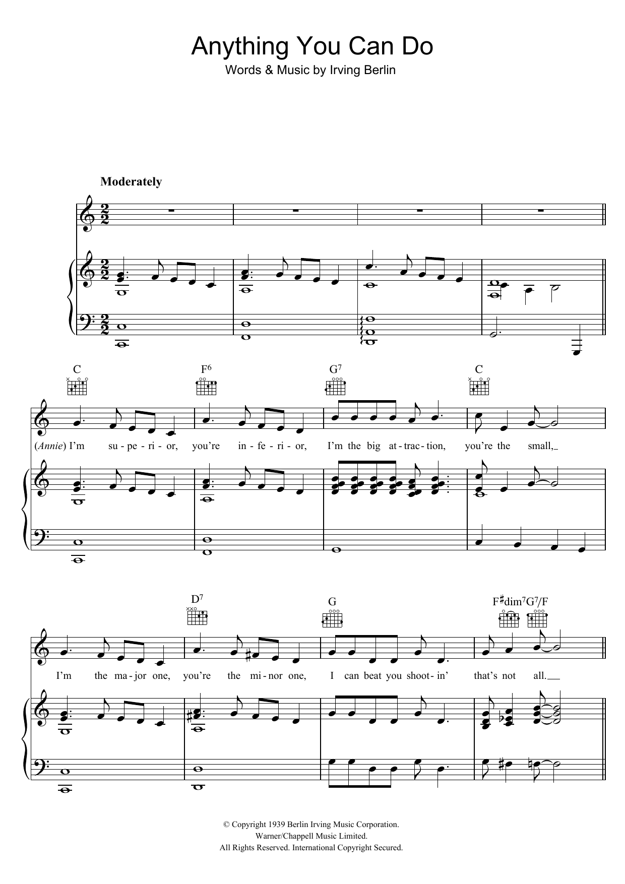 Product gallery: Page 1 of 1 Anything You Can Do (from Annie Get Your Gun), Irving Berlin