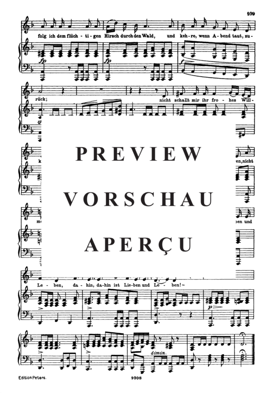 Product gallery: Page 5 of 5 Lied des gefangenen Jäger's D.843, , High Voice and Piano