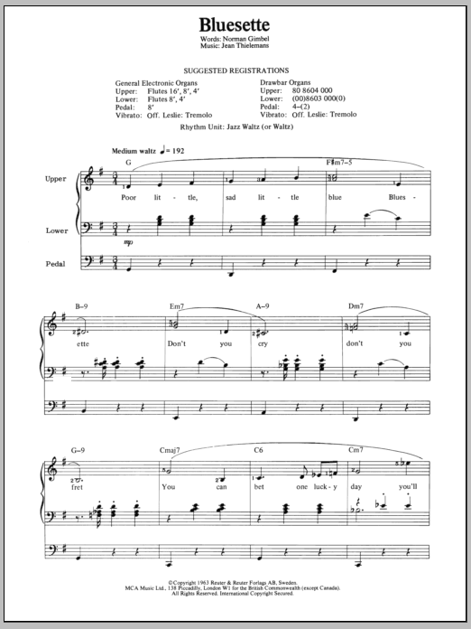 Product gallery: Page 1 of 1 Bluesette, Toots Thielemans