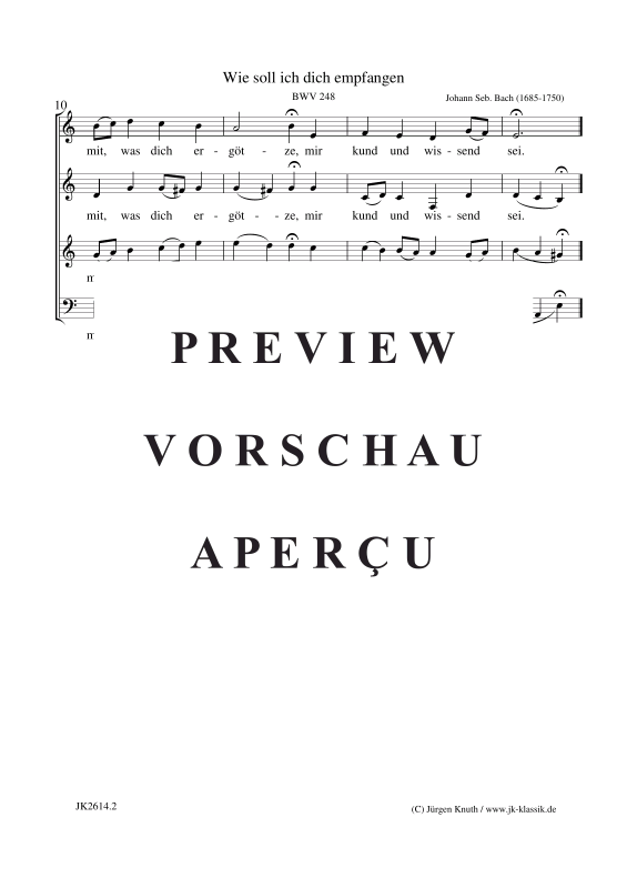 Product gallery: Page 3 of 3 Wie soll ich dich empfangen (aus dem Weihnachtsoratorium) , , (mixed choir)