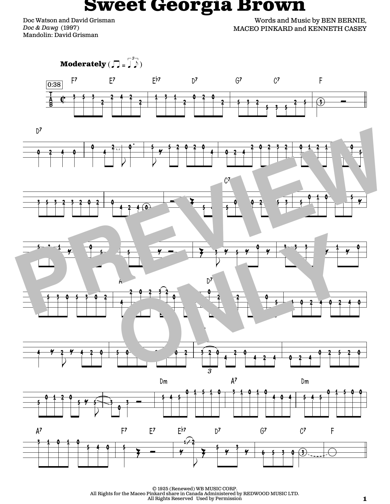 Produktgalerie: Seite 1 von 1 Sweet Georgia Brown (arr. Fred Sokolow), Count Basie