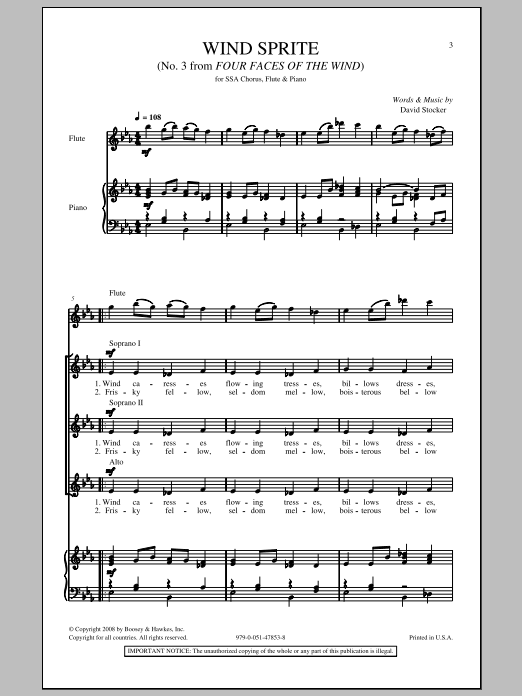 Produktgalerie: Seite 1 von 1 Wind Sprite/No Wind, David Stocker, Chor