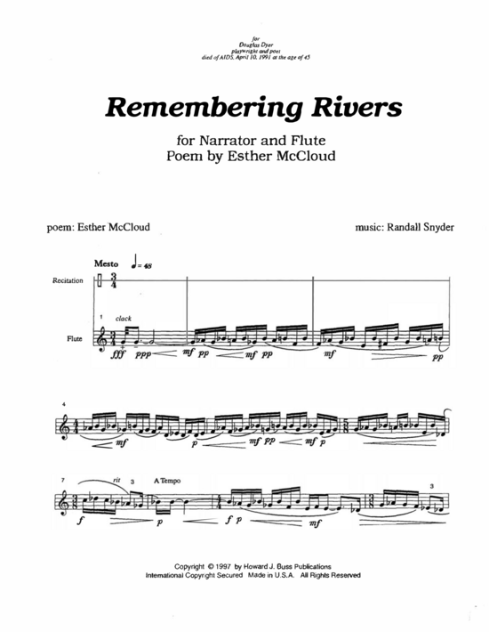 Product picture to: Remembering Rivers Randall Snyder