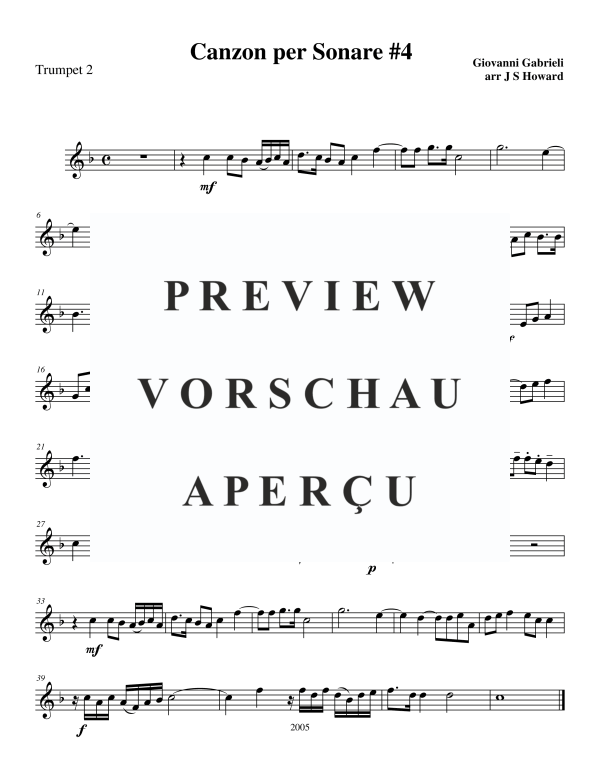 Product gallery: Page 10 of 11 Canzon per Sonare #4, , Trumpet Quintet