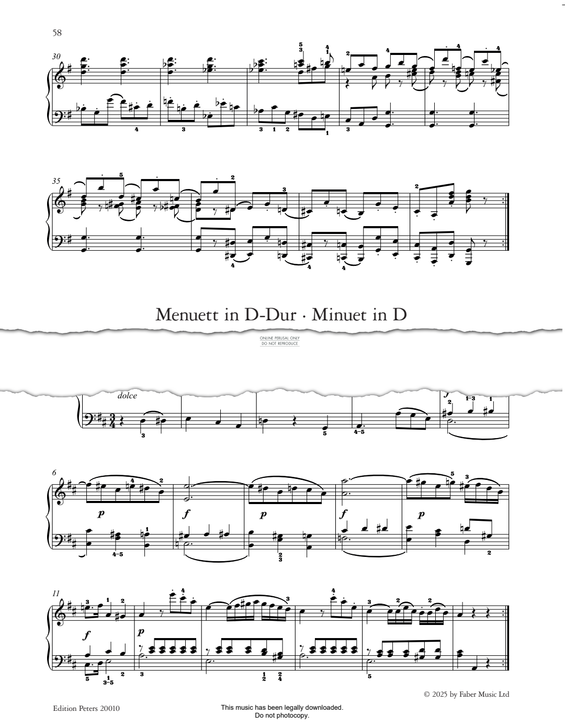 Produktbild zu: Minuet in D, KV 355